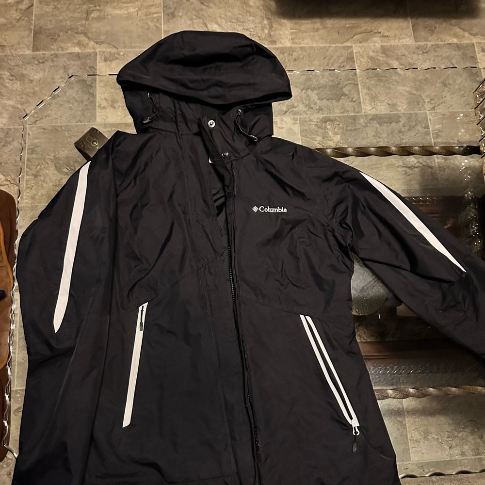 Columbia Black Jacket with White Accents